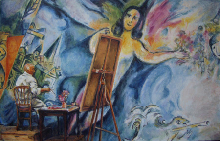 Chagall painting the Paris Opera House ceiling