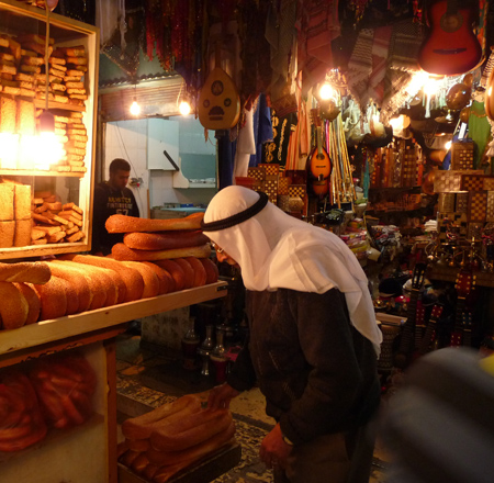 Bread in Jerusalem market